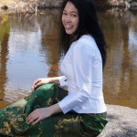 Jendhamuni sitting on rock at lotus pond041815