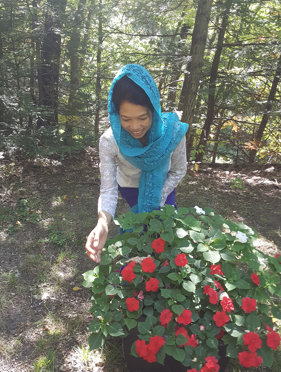 Jendhamuni with flowers on September 22, 2019