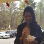 Jendhamuni holding rice April 15, 2017