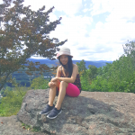 Jendhamuni sitting at Sugarloaf Mountain on September 5, 2020